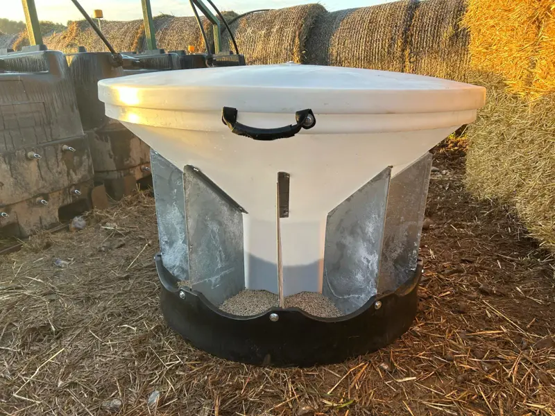 View of weaner feeder on its own