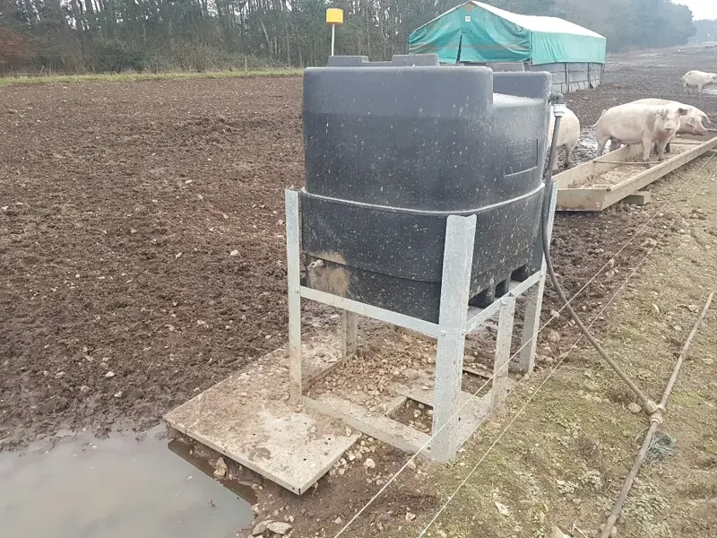 Cleanwater tank in situ